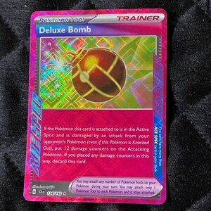 Pokemon Deluxe Bomb Trading Card - Pink and Red- also included is extra cards